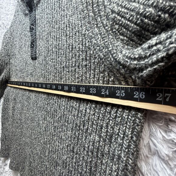True Measure by JL Powell Sweater Mens 2XL Gray Wool Mock Neck Granola Heavy Y2K - Picture 8 of 14